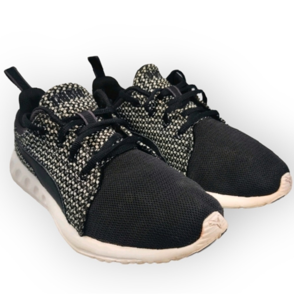 PUMA Carson Runner Knit Ankle High Running Shoes Women's 7 Black‎ Grey Sneakers